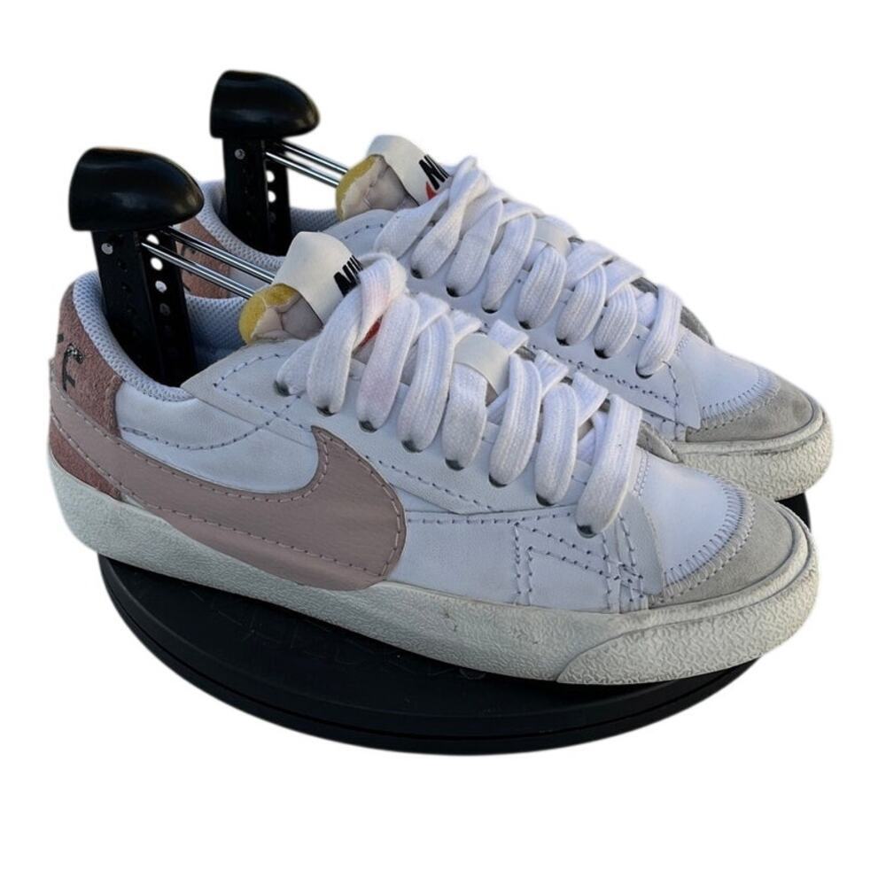 Womens Nike Blazer Low 77 Jumbo DQ1470-102 Leather Athletic Sneaker SZ 6 White - Picture 3 of 6